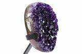 Amethyst Geode With Metal Stand - Uruguay #306863-2